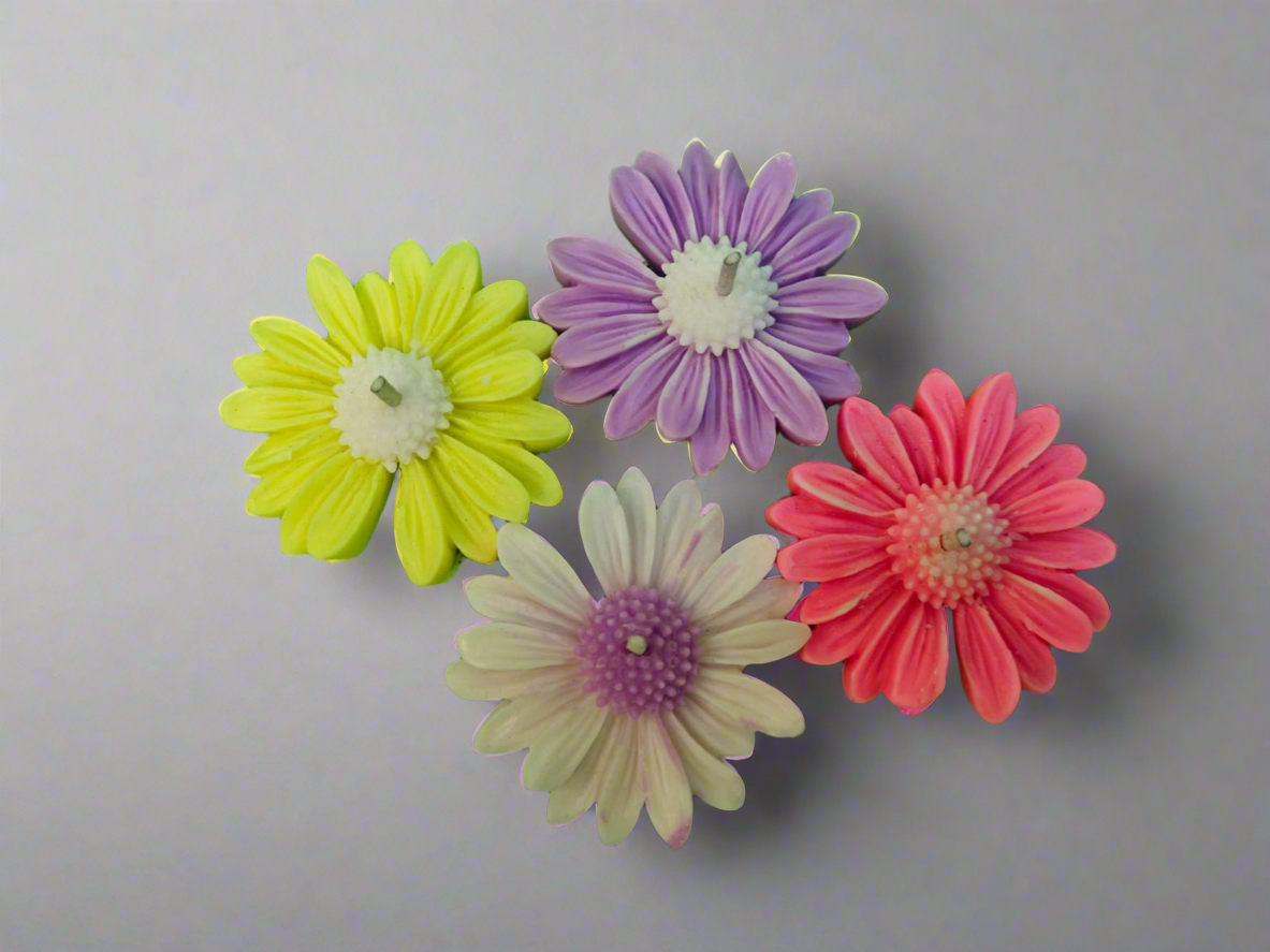 Colourful flowers candles