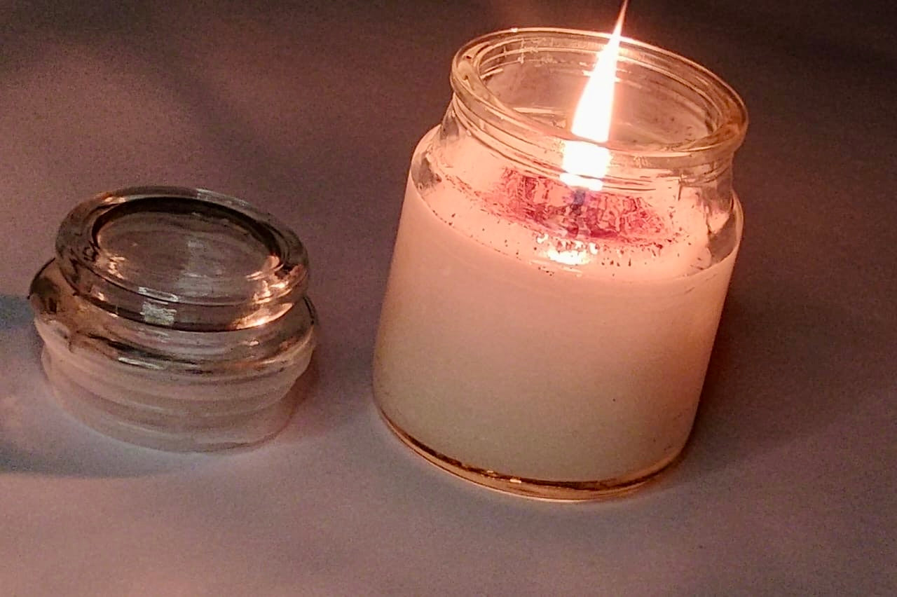 Coffee jar candle